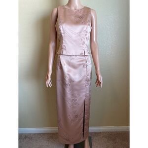 Jeffrey & Dana Evenings By Tom Barra Two Piece Formal Prom Outfit 6 Petite Blush